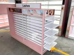 Custom Wig Shelvesss Hair Salon Interior Slatwall Shelf