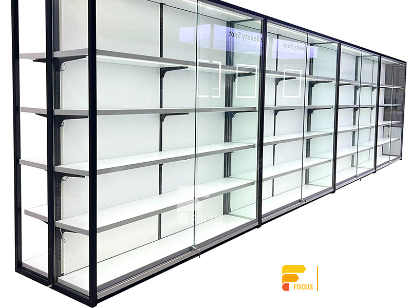 Hair Display Shelf Wig Shop Decoration Design Slatwall Rack
