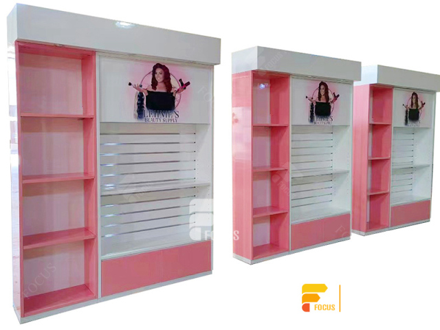 Hair Display Shelves Wig Cabinet Slatwall Display Shelves