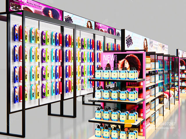 Beauty Cosmetics Shop Fitting Shop Wigs Salon Cabinet Station