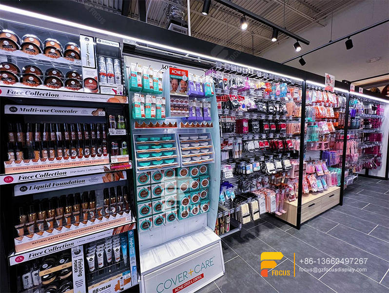Hair Salon Layout Wig Display Shelvess Beauty Cabinet