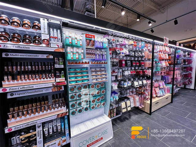 Hair Salon Layout Wig Display Shelvess Beauty Cabinet