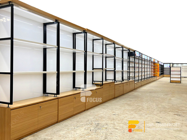 Wig Display Cabinet Hair Show Case Beauty Supplies Shelves