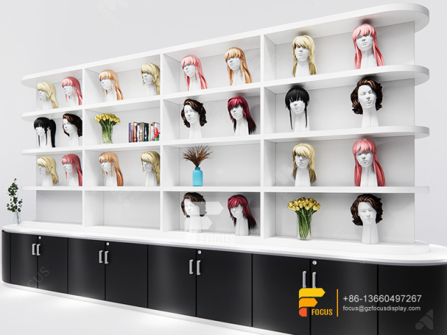 Beauty Hair Store Wig Display Shelf Beauty Bar Shop Design