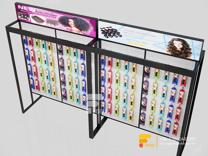 Slatwall Unit Wig Display Shelves Hair Shop Furniture