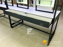 Custom Hair Store Wig Display Showcase Slatwall Racks