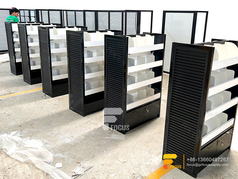 Slatewall Wig Display Hair Show Case Beauty Store Furniture