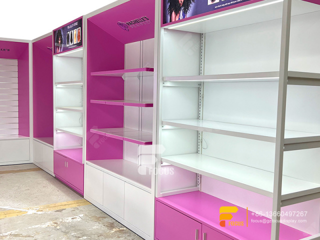 Beauty Supply Store Hair Wig Shop Decoration Design Display Cabinet Salon