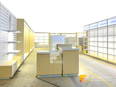 Hair Shop Retail Display Wig Shop Decoration Design Slatwall Cabinet