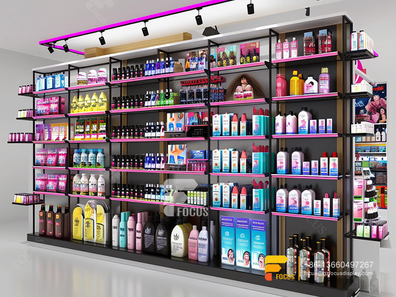 Hair Care Store Display Wig Wall Shelf Beauty Shop Counter