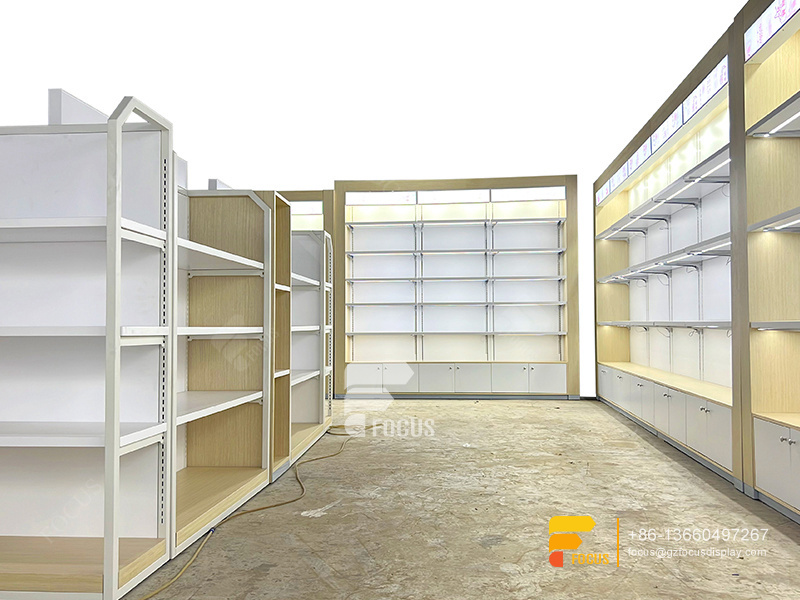 Hair Salon Interior Decoration Wig Display Glass Showcase Salon Furniture