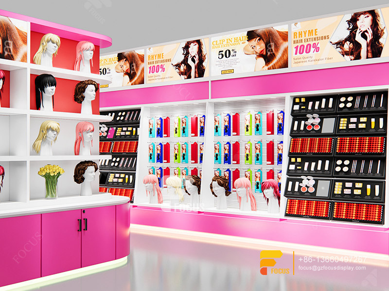 Custom Beauty Store Design Wig Counter Hair Salon Layout