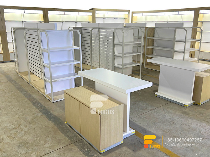 Hair Salon Interior Decoration Wig Display Glass Showcase Salon Furniture