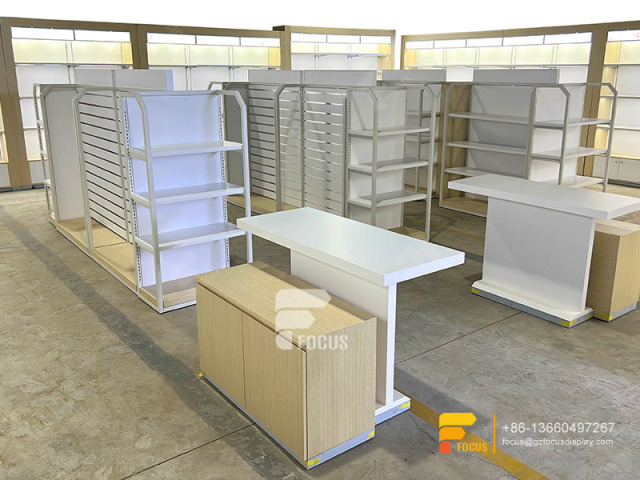 Hair Salon Interior Decoration Wig Display Glass Showcase Salon Furniture