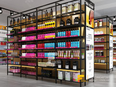 Hair Care Store Design Metal Wig Display Hair Beauty Supply Counter