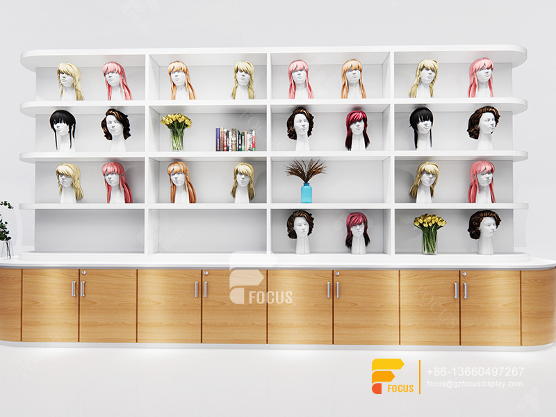 Beauty Hair Store Wig Display Shelf Beauty Bar Shop Design