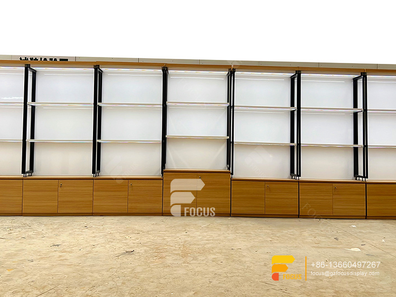 Wig Display Cabinet Hair Show Case Beauty Supplies Shelves