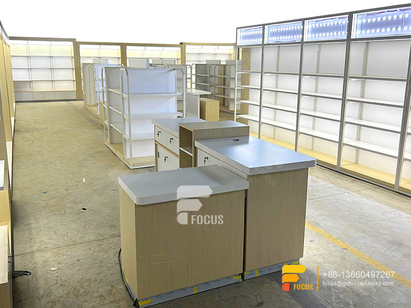 Hair Salon Cabinet Wig Shelf Display Slatwall Merchandiser