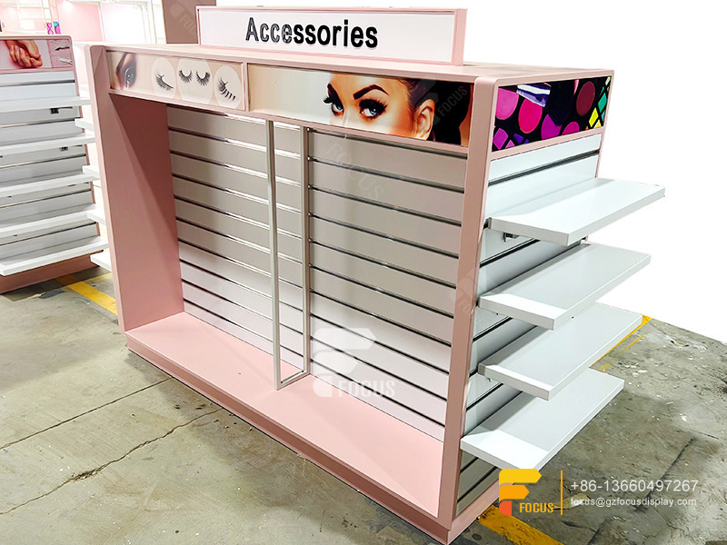 Customized Wig Rack Hair Display Slatwall Shelves