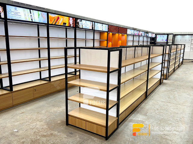 Slatewall Wig Display Hair Show Case Beauty Store Furniture