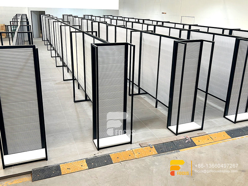 Custom Hair Store Wig Display Showcase Slatwall Racks