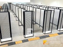 Custom Hair Store Wig Display Showcase Slatwall Racks