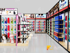 Beauty Bar Shop Design Metal Wig Display Hair Hair Showcase