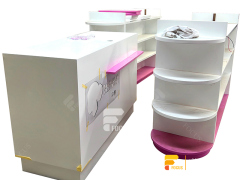 Custom Hair Showcase Wig Display Shelf Beauty Shop Design