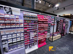 Hair Salon Layout Wig Display Shelvess Beauty Cabinet