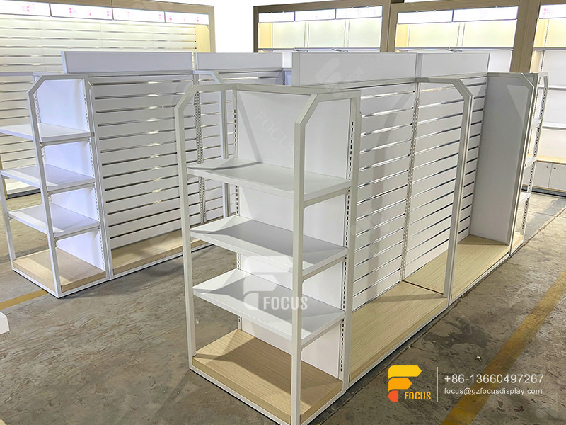 Hair Salon Interior Decoration Wig Display Glass Showcase Salon Furniture