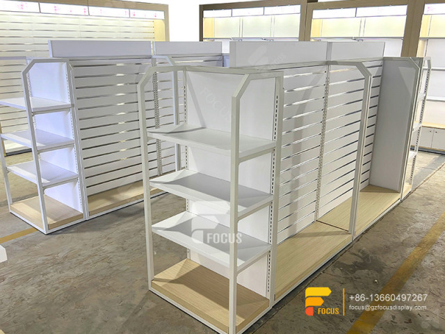 Hair Salon Interior Decoration Wig Display Glass Showcase Salon Furniture