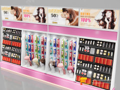 Beauty Shop Furniture Hair Show Case Salon Glass Cabinet