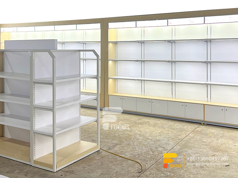 Hair Salon Interior Decoration Wig Display Glass Showcase Salon Furniture