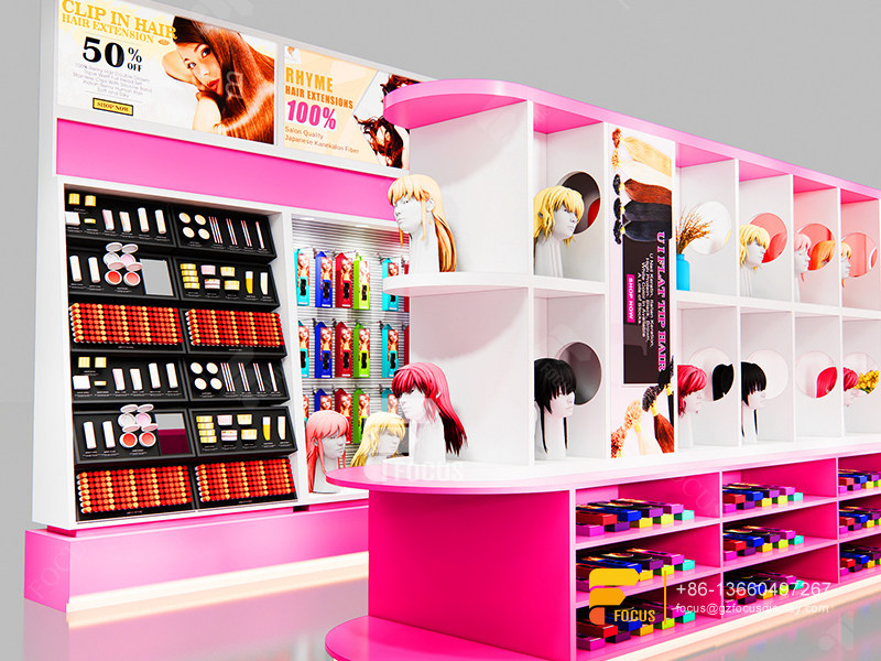 Beauty Product Display Stand Wig Wall Shelf Hair Salon Shelves