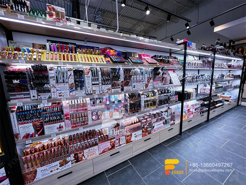 Hair Salon Layout Wig Display Shelvess Beauty Cabinet