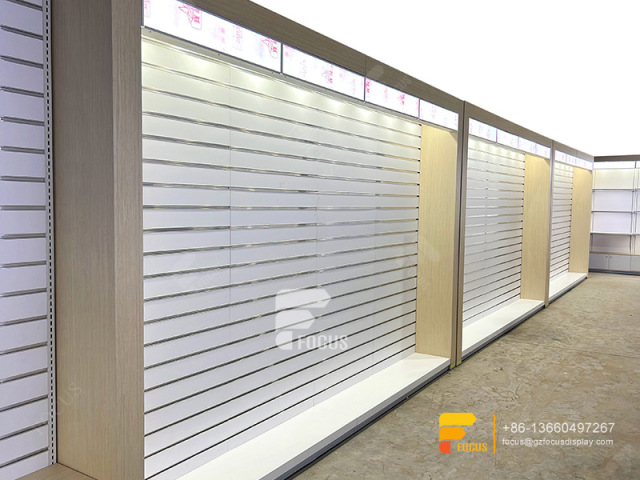 Hair Shop Retail Display Wig Shop Decoration Design Slatwall Cabinet