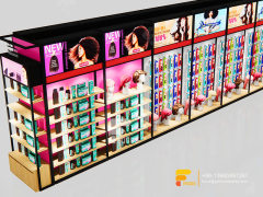 Slatwall Display Units Hair Salon Cabinet Beauty Custom Store