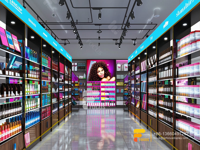 Beauty Shop Design Hair Care Store Design Wig Display Shelf