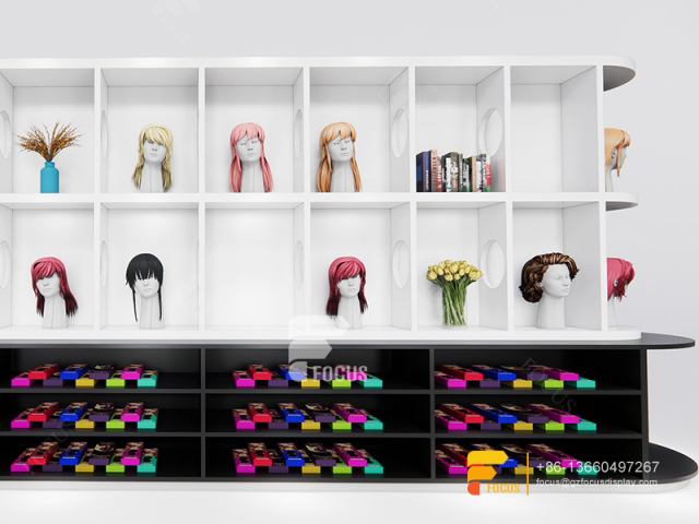 Beauty Shop Display Hair Shelves Wig Shop Decoration Design