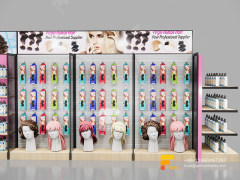 Beauty Shop Furniture Hair Show Case Salon Glass Cabinet