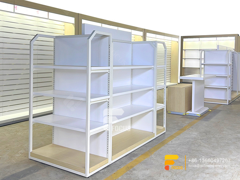 Hair Salon Cabinet Wig Shelf Display Slatwall Merchandiser