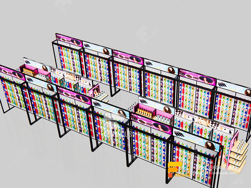 Beauty Store Supplies Hair Shelves Wig Display Showcase