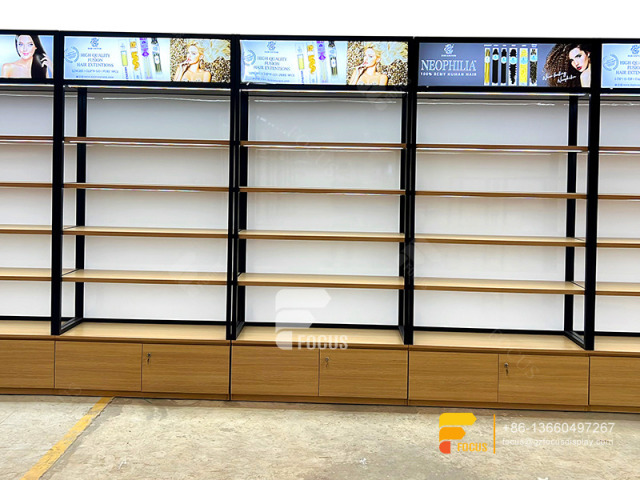 Wig Store Shelving Hair Shop Display Salon Glass Cabinet