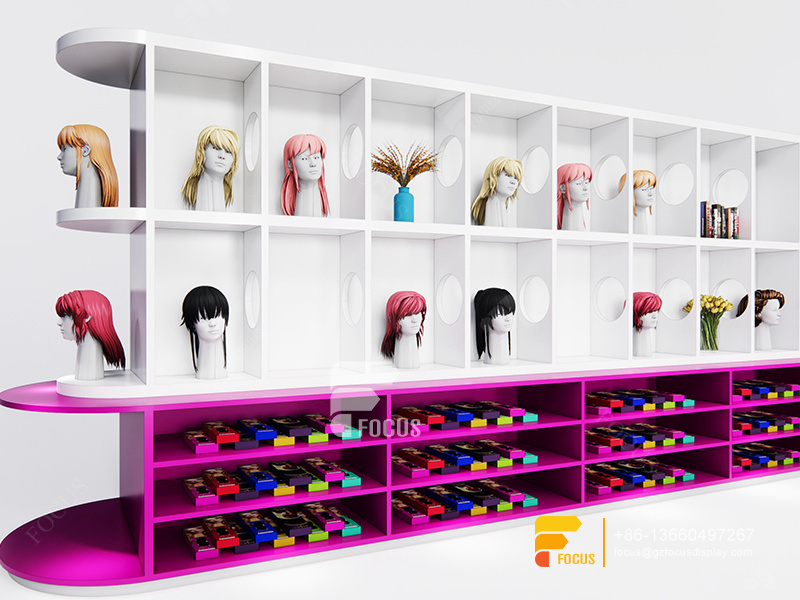 Beauty Retail Counter Wig Store Decor Salon Cabinet Station