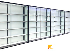 Hair Display Shelf Wig Shop Decoration Design Slatwall Rack