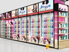 Slatwall Units Metal Wig Display Hair Beauty Supply Store