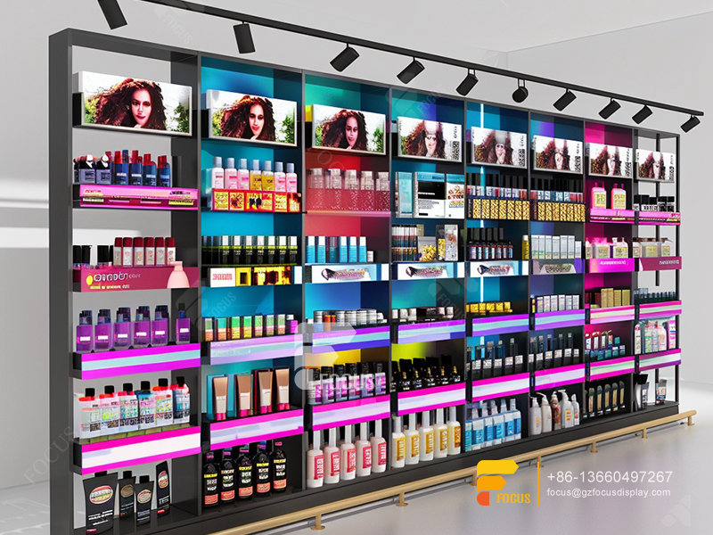 Beauty Shop Design Hair Care Store Design Wig Display Shelf