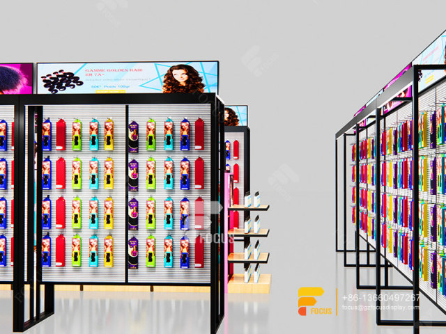 Custom Beauty Retail Wig Display Rack Hair Shop Display