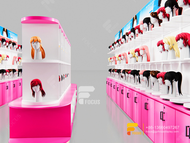 Beauty Product Display Stand Wig Wall Shelf Hair Salon Shelves