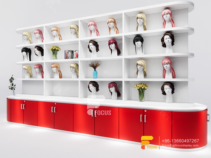 Beauty Retail Counter Wig Store Decor Salon Cabinet Station